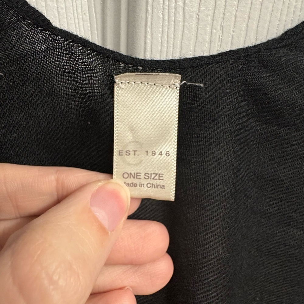 NWOT Cato Black Kimono One Size - Picture 3 of 4